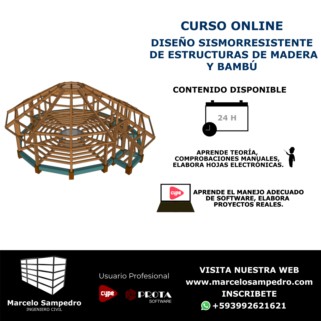 El título dice: Construye tu casa con nosotros, somos especialistas en diseño sismoresistente. Describe que se ofrece servicios de Evaluación Estructural y escaneo de aceros y ampliación, con una imagen de un proyecto realizado en Riobamba. Se ve al Ingeniero Marcelo Sampedro realizando el análisis. Contiene el número de contacto 0992621621, y la dirección Riobamba, Monseñor Alberto Ordoñez y Edelberto Bonilla Oleas para agendar una cita.